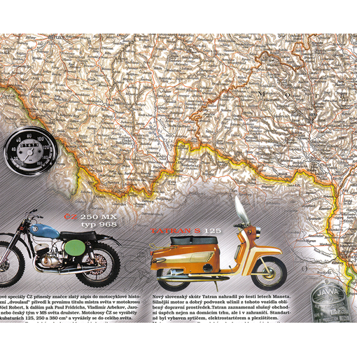 Stolní mapa - Československé motocykly 1918-1992