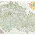 Silniční nástěnná mapa ČR PF300