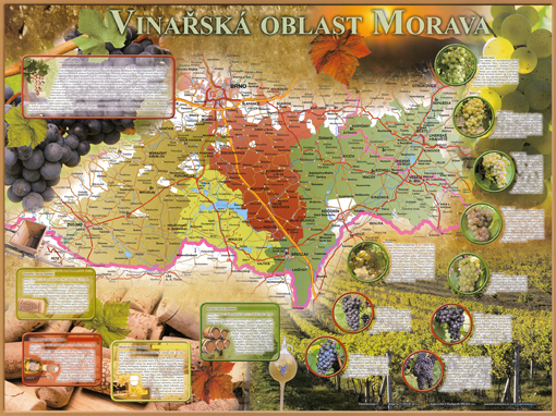 Podložka na stůl – Vinařská oblast Morava 