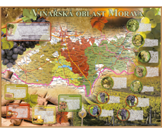 Stolní mapa Vinařská oblast a vína Moravy