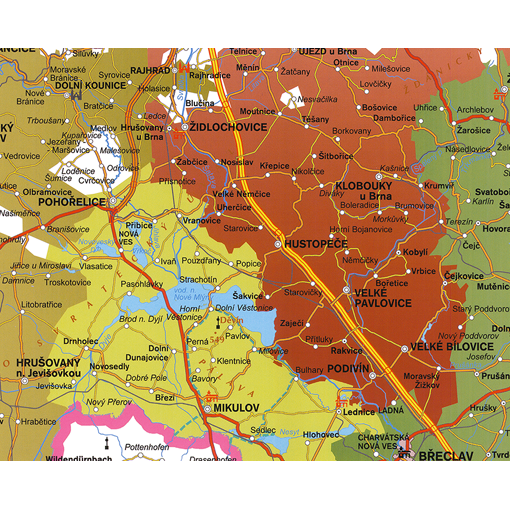 Podložka na stůl – Vinařská oblast Morava