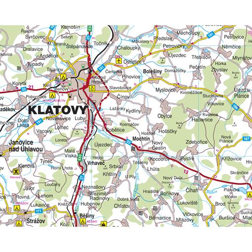 Nástěnná mapa Plzeňský kraj (PF) - 2. jakost