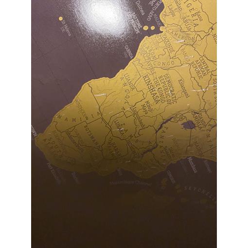 Stírací mapa světa černá - 2. jakost