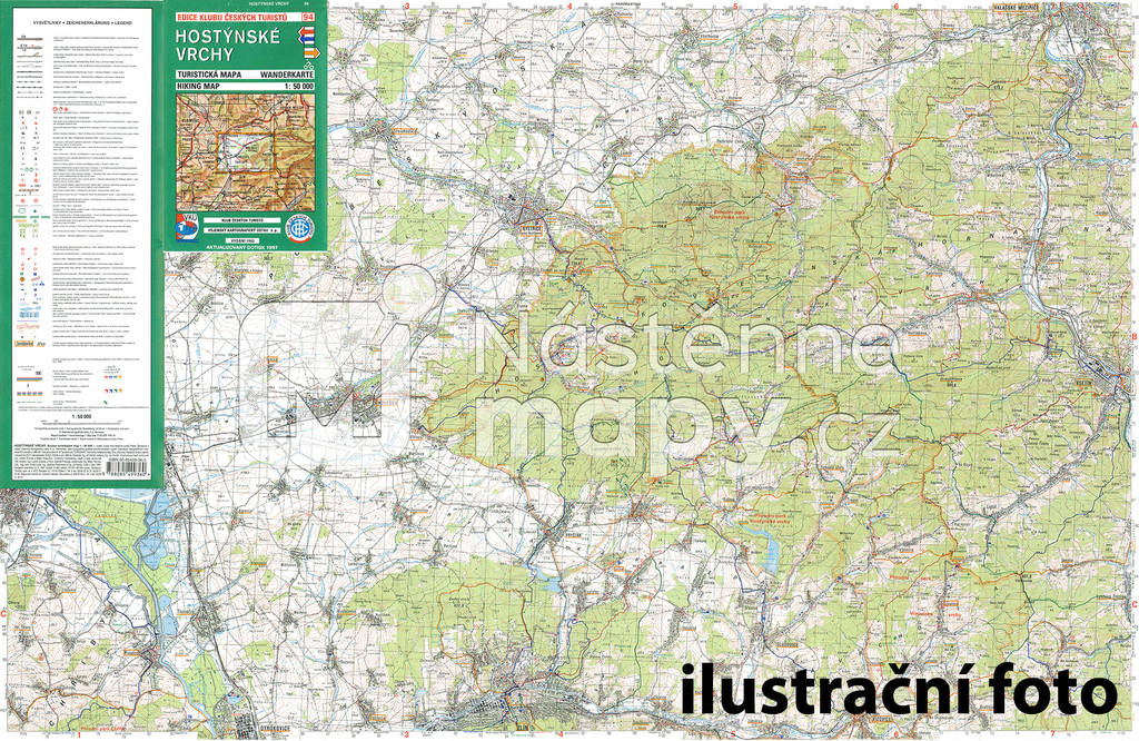 Nástěnná mapa Okolí Brna - Slavkovské bojiště a Ždánický les - turistická (87) - 2. jakost