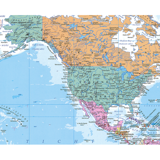 Podložka na stůl – mapa Svět politický (EX)