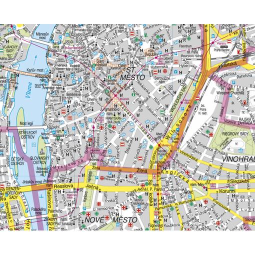 Nástěnná mapa Praha velká - 2. jakost
