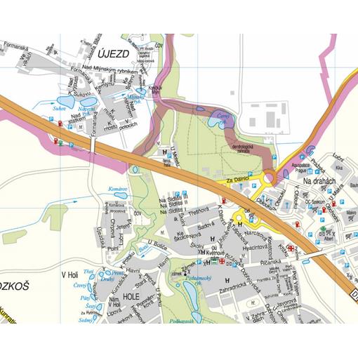 Nástěnná mapa Praha velká - 2. jakost