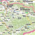 Silniční nástěnná mapa Moravy - výprodej

