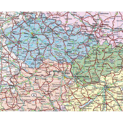 Silniční nástěnná mapa Evropy PF3600 - výprodej