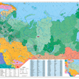 Spediční nástěnná mapa PSČ Ruska