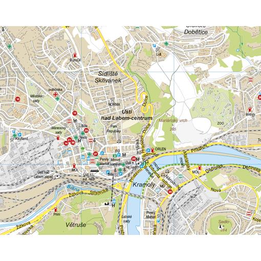 Nástěnná mapa Ústecký kraj PF130