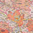 Administrativní nástěnná mapa krajů ČR EX250 - 2. jakost