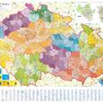 Administrativní nástěnná mapa krajů ČR EX250 - 2. jakost