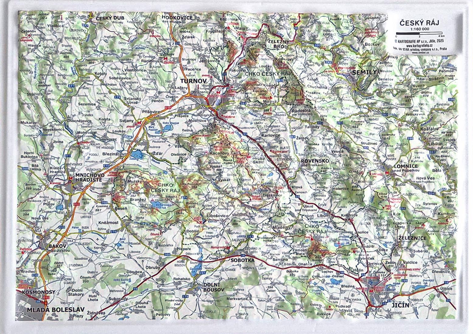 Plastická mapa Český ráj