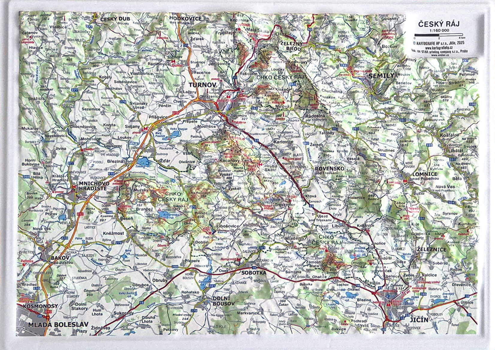 Plastická mapa Český ráj