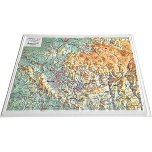 Plastická mapa Jizerské hory a Ještědský hřbet