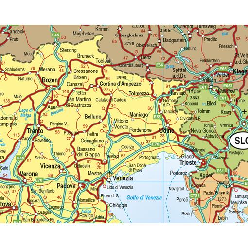 Silniční nástěnná mapa Evropy PF3600