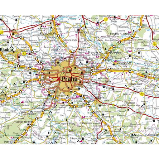 Silniční nástěnná mapa ČR PF440 - výprodej