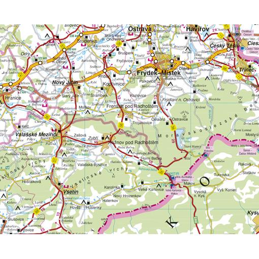 Silniční nástěnná mapa ČR PF440 - výprodej