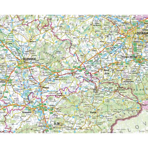 Silniční nástěnná mapa ČR PF400