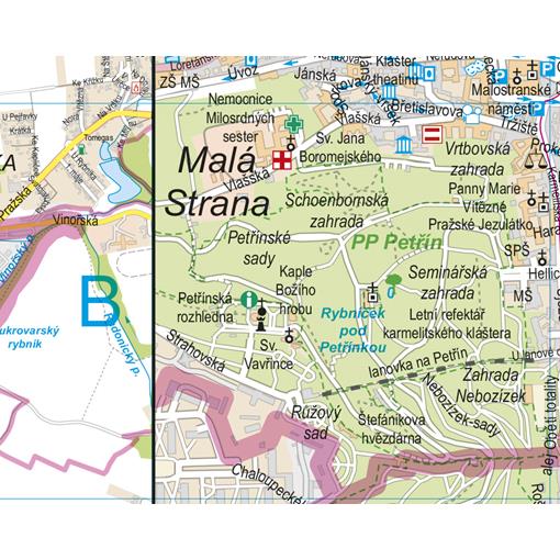 Nástěnná mapa Praha
