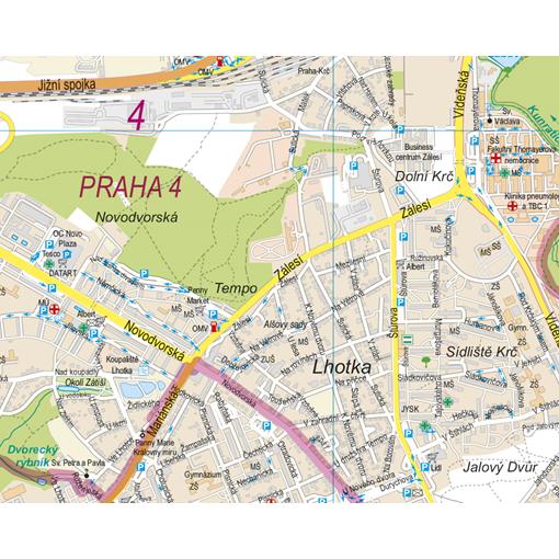 Nástěnná mapa Praha