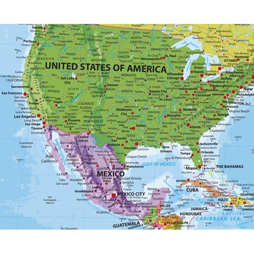 Politická nástěnná mapa světa - 2. jakost