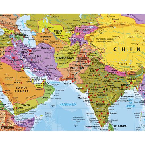 Politická nástěnná mapa světa - 2.jakost