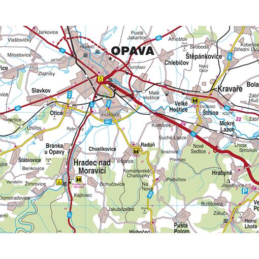 Nástěnná mapa Moravskoslezský kraj (PF) - 2. jakost