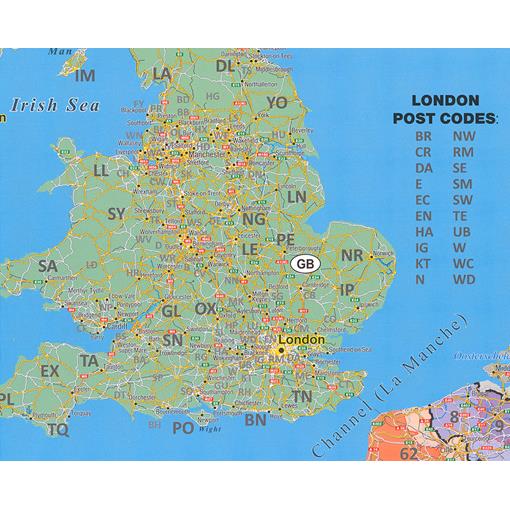 Spediční nástěnná mapa PSČ Evropy EX2640 - 2. jakost