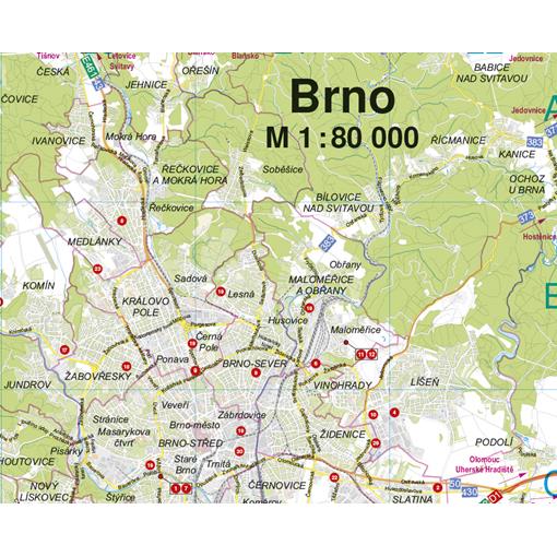 Nástěnná mapa Jihomoravský kraj PF130

