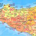 Spediční nástěnná mapa PSČ Itálie - 2. jakost