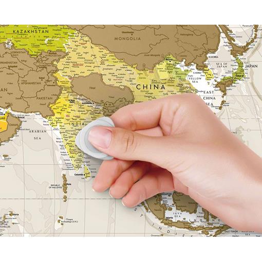 Stírací mapa světa Travel Map Geography World - 2. jakost