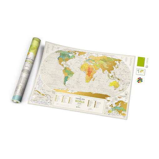 Stírací mapa světa Travel Map Geography World - 2. jakost