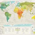 Stírací mapa světa Travel Map Geography World - 2. jakost