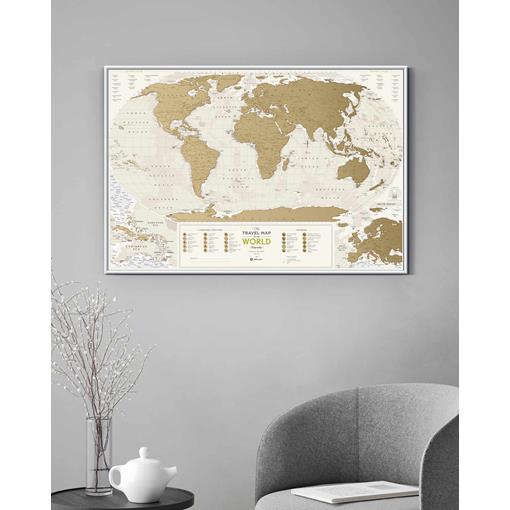 Stírací mapa světa Travel Map Geography World - 2. jakost