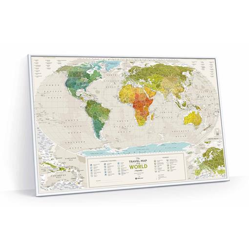 Stírací mapa světa Travel Map Geography World - 2. jakost