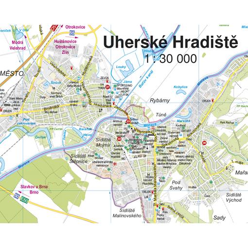 Nástěnná mapa Zlínský kraj PF100