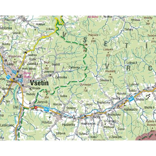 Nástěnná mapa Zlínský kraj PF100