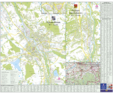 Nástěnná mapa Frýdek-Místek, Frýdlant nad Ostravicí