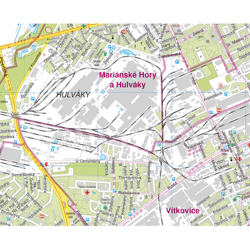 Nástěnná mapa Ostrava