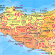 Spediční nástěnná mapa PSČ Itálie