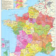 Spediční nástěnná mapa PSČ Francie