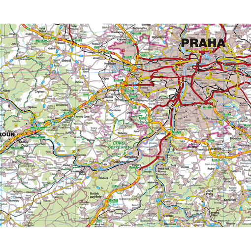 Silniční nástěnná mapa ČR PF250