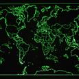 Dětská nástěnná mapa světa svítící ve tmě