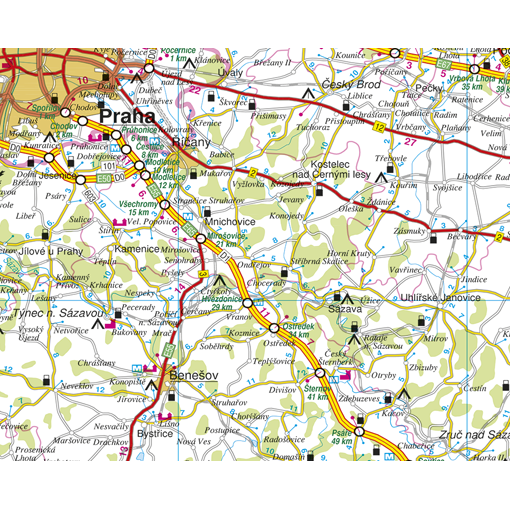 Silniční nástěnná mapa ČR PF300 - 2. jakost