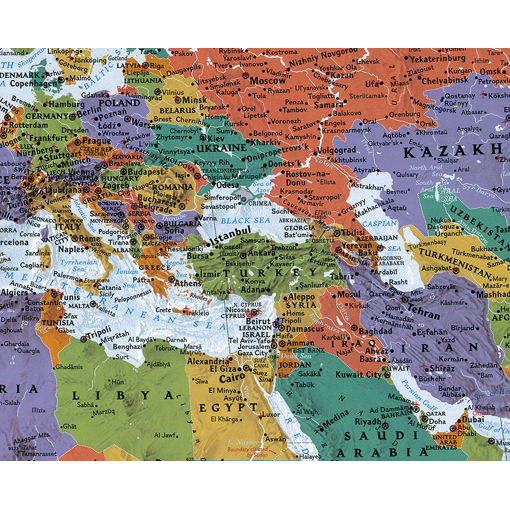Politická nástěnná mapa světa Decorative NG18