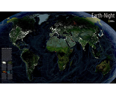 Satelitní nástěnná mapa Země v noci
