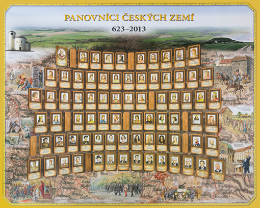 Nastenný obraz – Panovníci Českých zemí 623-2013
