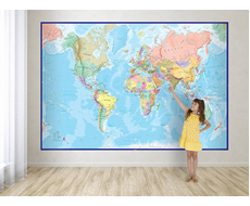 Mapa Světa Blue Ocean - tapeta na zeď